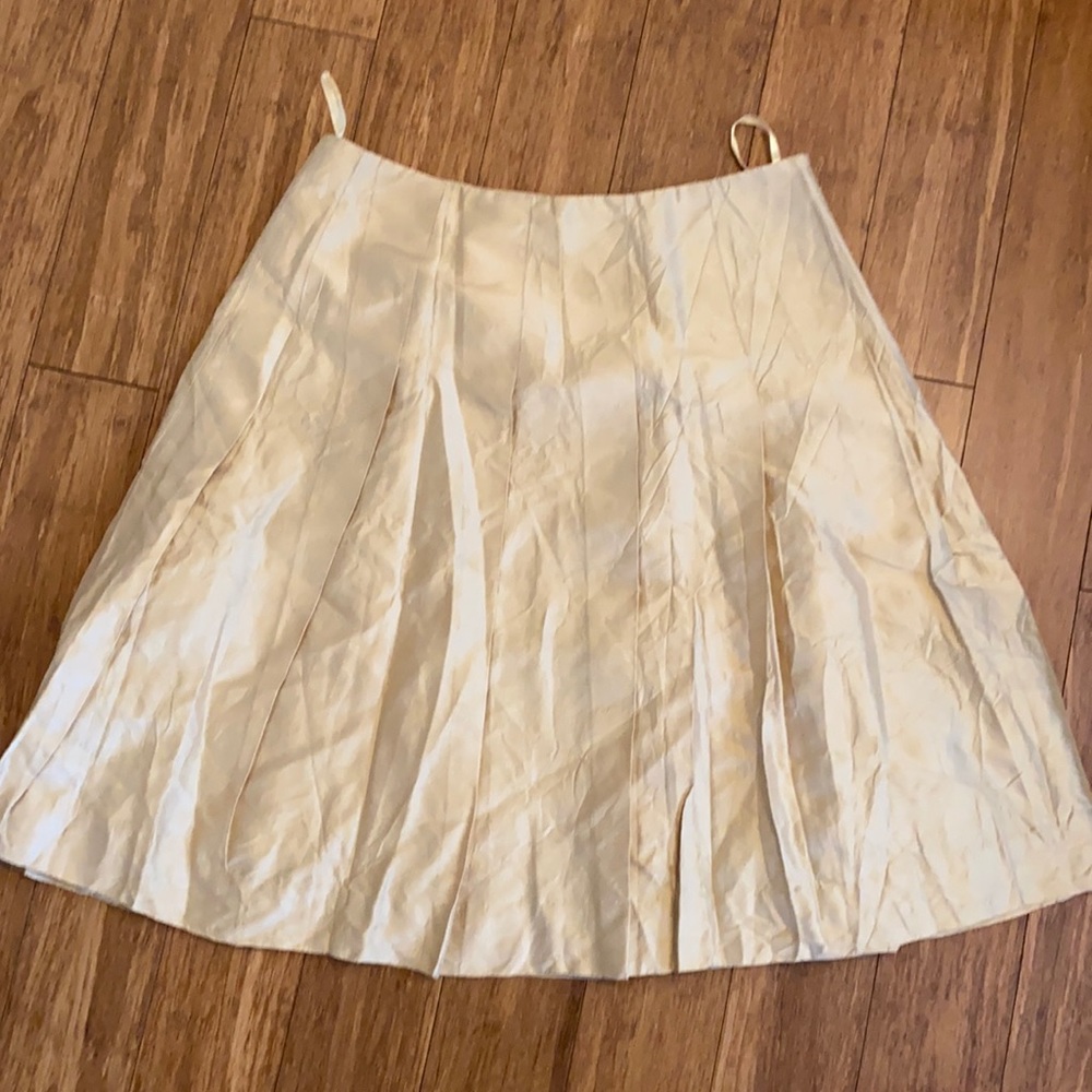 Banana Republic Gold Silk Skirt